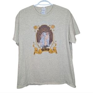 Delta Pro Weight Heathered Taurus Astrology T Shirt Women Large Feminine
